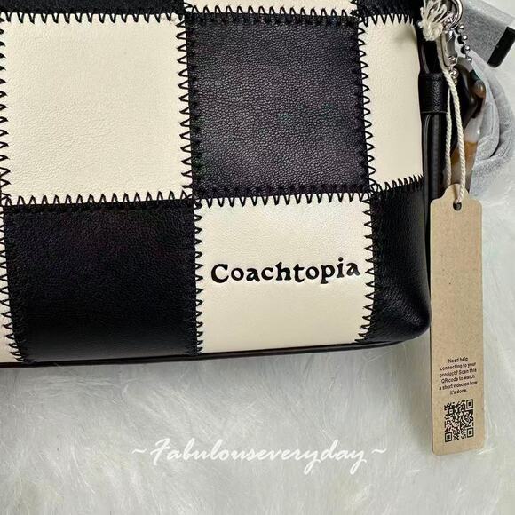 Coach Alter/Ego Small Slouchy Shoulder Bag In Checkerboard Leather CAO22 NWT - Picture 8 of 11
